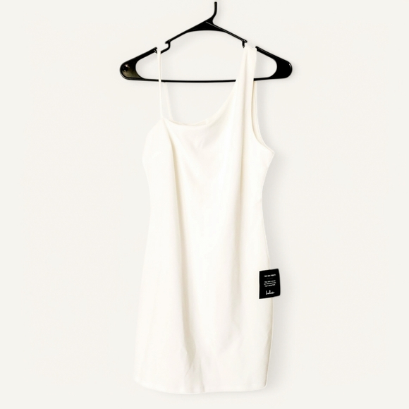 Lulus Dresses & Skirts - Lulus One-Shoulder White Mini Bodycon Dress – Size M – NWT